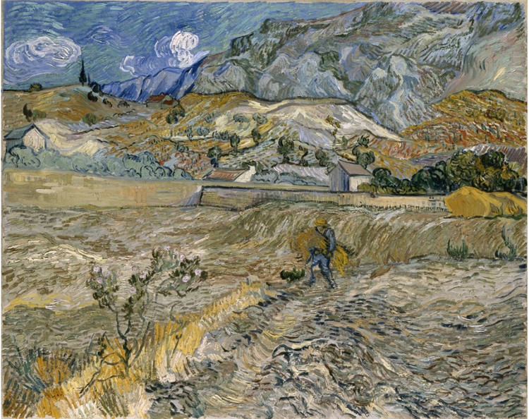 Enclosed Wheat Field With Peasant Van Gogh Oil Painting